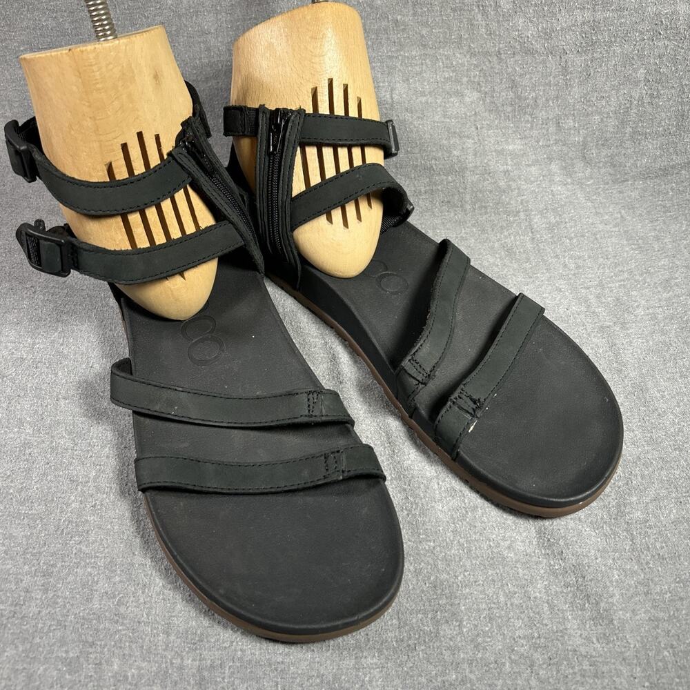 Chacos Sandal Women’s Size 11 Black Leather Lowdown Strappy High Flat - Picture 9 of 9
